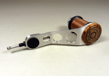 Bobbin holder with Zebrano end plate Bobbin holder with Zebrano end plate